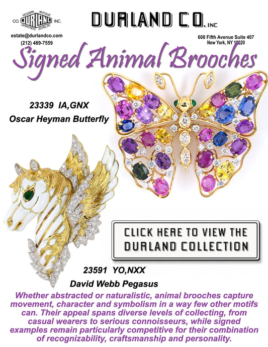 Signed Animal Brooches