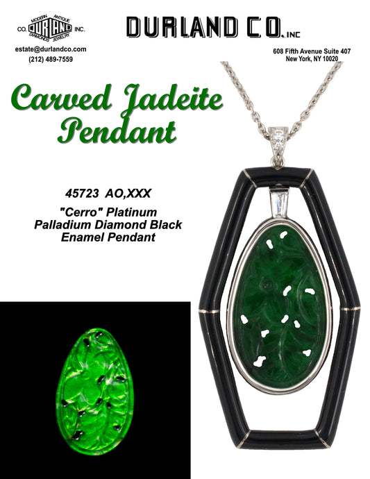 Carved Jadeite Pendant