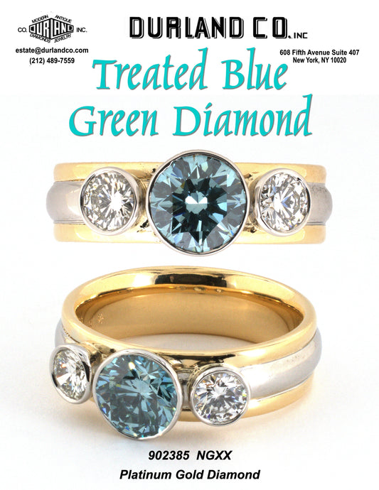 Treated Blue Green Diamond