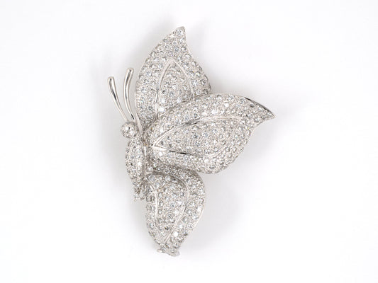 23843 - Gold Diamond Butterfly Pin