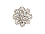 23935 - Victorian Platinum Gold Diamond Circle Pin Pendant