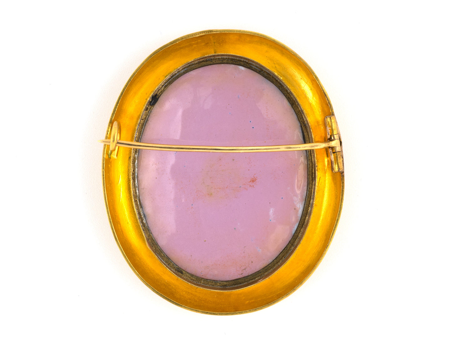 24005 - Etruscan Revival Circa1840 Gold Enamel Portrait Pin