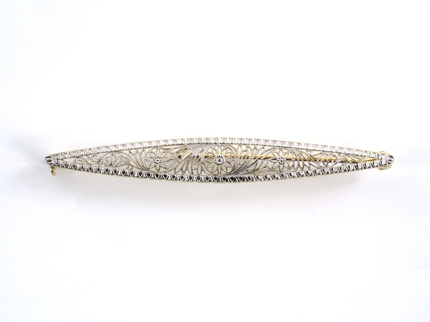 24231 - Edwardian Platinum Gold Taylor & Co Bar Pin