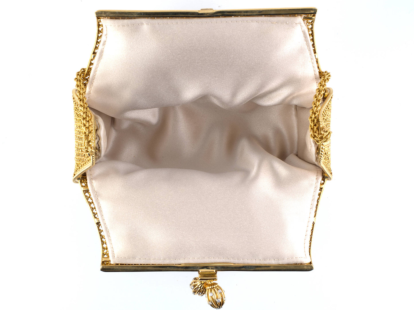 30571 - Circa 1950 Gold Platinum Diamond Mesh Purse