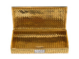 31017 - Circa 1960 Van Cleef & Arpels Gold Platinum Diamond Woven Cigarette Case