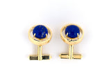 31252 - Gold Lapis Merry Widow Cuff Links