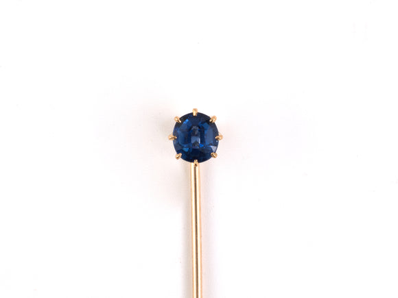 31359 - Gold Sapphire Victorian Stick Pin