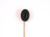 31375 - Victorian Gold Oval Bloodstone Stick Pin 5Ct