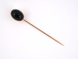 31375 - Victorian Gold Oval Bloodstone Stick Pin 5Ct