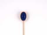 31378 - Victorian Dreher Gold Oval Lapis Stick Pin