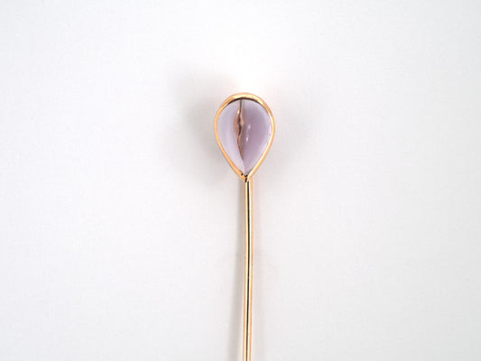 31400 - Gold Amethyst Stick Pin