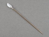 31404 - Edwardian Gold Platinum Baroque Pearl Diamond Stick Pin
