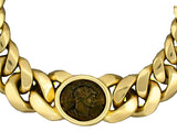 40213 - SOLD - Bulgari Gold Roman Coin Curb Link Necklace