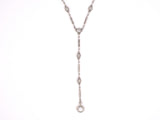 40968 - Platinum Diamond Filigree Bar Link Sautoir Necklace