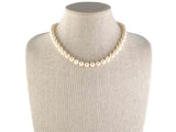 41988 - 1970s Platinum Akoya Pearl Diamond Necklace
