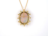 42571 - Circa 1960s F.J. Cooper Platinum Gold Opal Diamond Pin Pendant