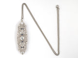 42639 - Art Deco H W Wheeler Platinum Diamond Filigree Pin Pendant Necklace