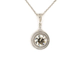 42829 - Platinum Diamond Tiered Merry Widow Pendant Necklace