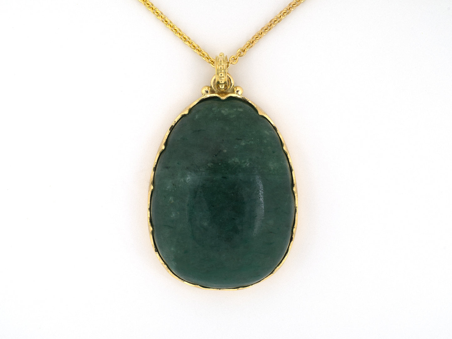 43326 - Circa 1970 Buccellati Gold Aventurine Aquarius Pendant