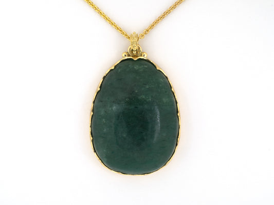 43326 - Circa 1970 Buccellati Gold Aventurine Aquarius Pendant