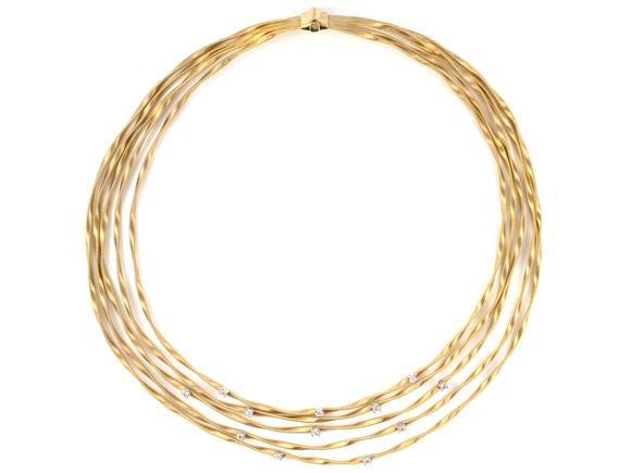 43359 - Marco Bicego Gold Diamond Marrakech Wire Necklace