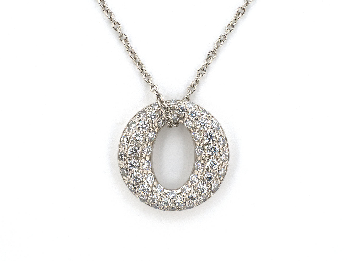 43620 - Peretti Tiffany Sevillana Platinum Diamond Pendant Necklace