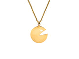 43738 - Circa 1980s Gold Pac Man Pendant Necklace