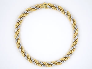 43743 - SOLD - Gold Hollow Reversible Link Necklace