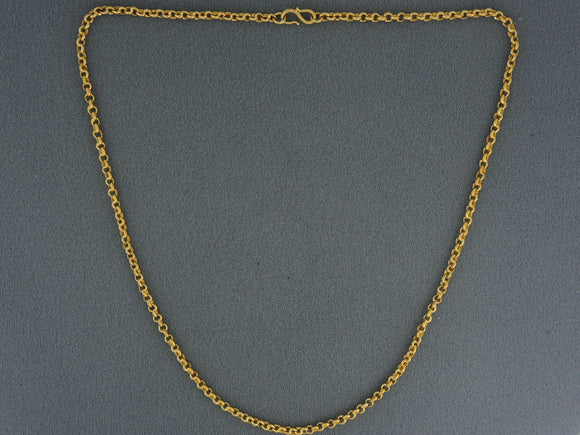 43787 - SOLD - 23K Gold Cable Chain