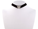 43991 - Circa 1950 Platinum Diamond Heart Shape Choker Necklace