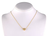 44162 - Gold Diamond 8-Prong Scalloped Solitaire Pendant