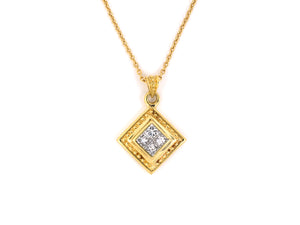 45017 - SOLD - Gold Diamond Pendant