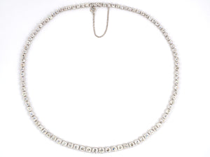 45050 - SOLD - Edwardian Platinum Diamond Riviere Necklace