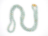 45330 - SOLD - Gold GIA JADEITE BEAD NECKLACE