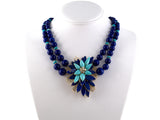 45381 - Emis Circa 1965 Gold Lapis Turquoise Diamond Necklace