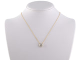 45400 - Cerro Gold Platinum GIA Diamond Enamel Solitaire Pendant Necklace