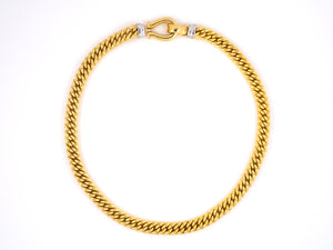 45437 - Italy Gold Hollow Curb Link Necklace