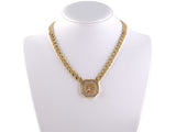 45440 - Webb Gold Platinum Diamond Indian Head Coin Pendant Necklace