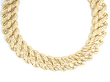 45465 - Circa 1980s Chaumet Gold Diamond Collar Necklace