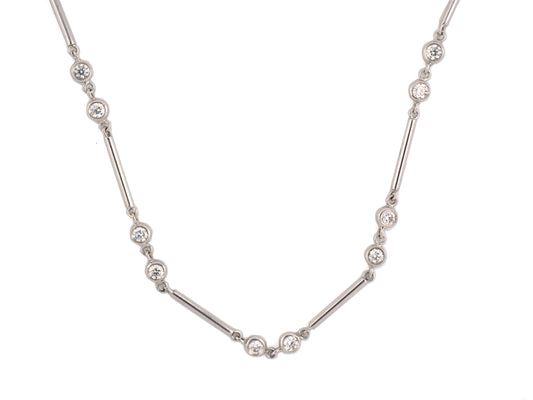 45474 - SOLD - Gold Diamond Necklace
