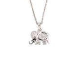 45476 - Gold Diamond Elephant Pendant Necklace