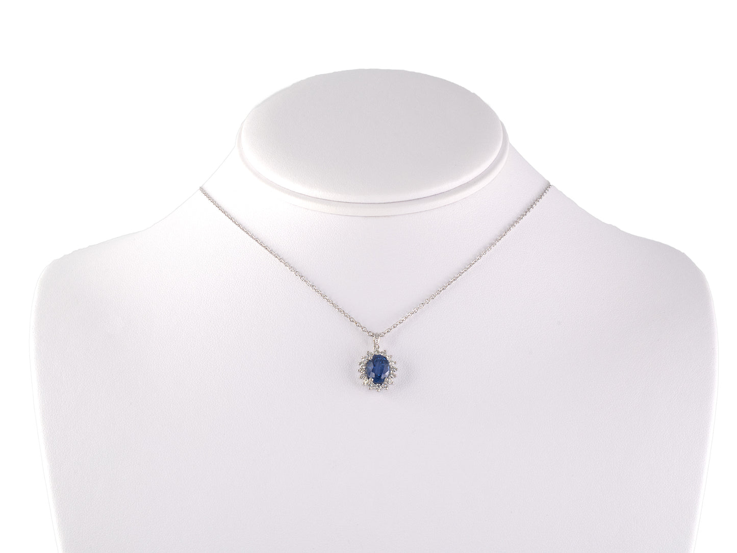 45479 - Gold Sapphire Diamond Pendant Necklace