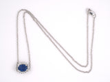 45479 - Gold Sapphire Diamond Pendant Necklace