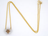 45482 - Gold Diamond GIA Fancy Yellow Brown Kite Pendant Necklace