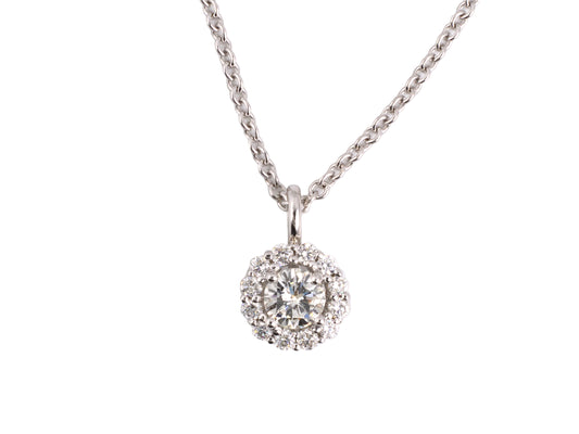 45483 - SOLD - Gold Diamond Pendant Necklace