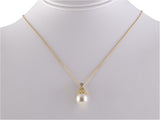 45485 - Gold Pearl Diamond Pendant Necklace