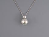 45488 - Gold Pearl Diamond Pendant Necklace