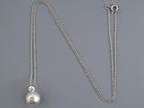 45488 - Gold Pearl Diamond Pendant Necklace