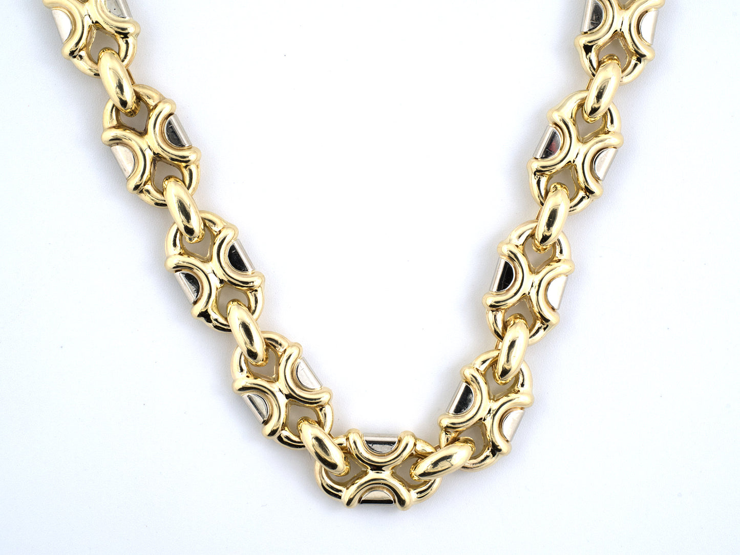 45491 - SOLD - 1980s Bassani Gold Necklace