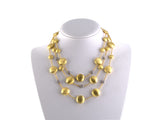 45497 - Gold Diamond Italy Nesting 3 Strand Necklace